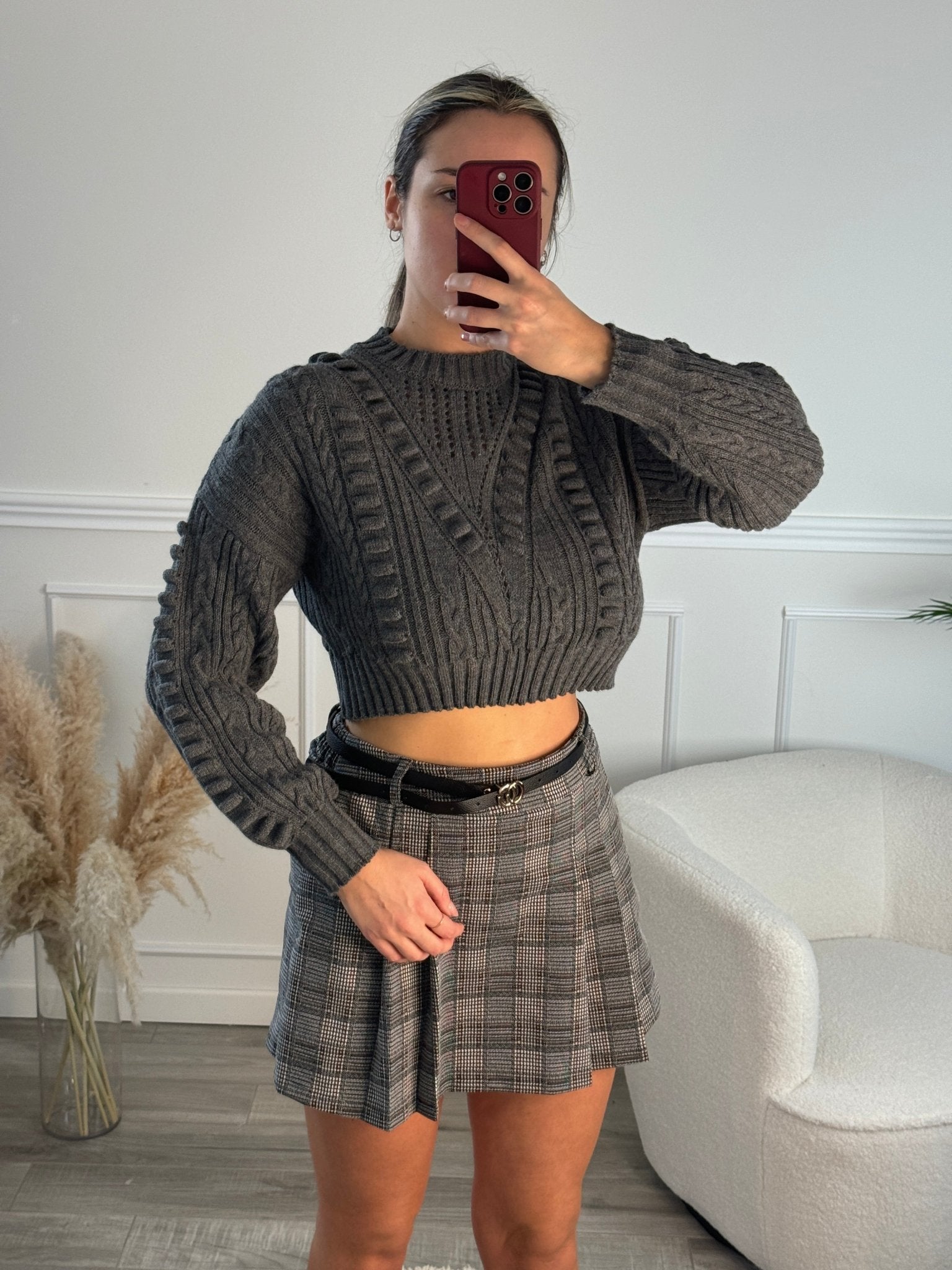 Pantaloncino - gonna pied - de - poule - Follie by Alice