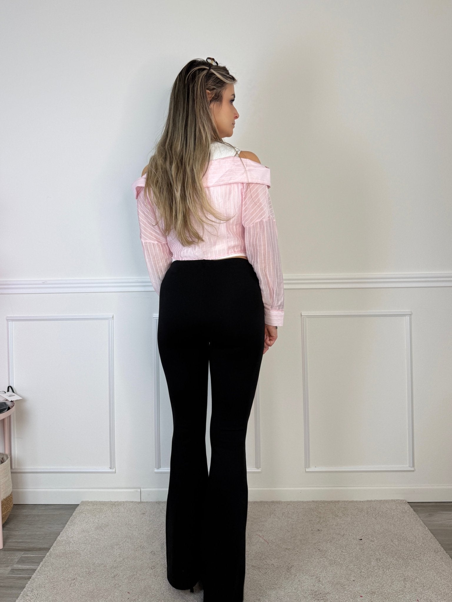 Pantaloni a campana con vita elasticizzata - Follie by Alice