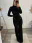 Pantaloni a palazzo con bottoni gioiello - Follie by Alice