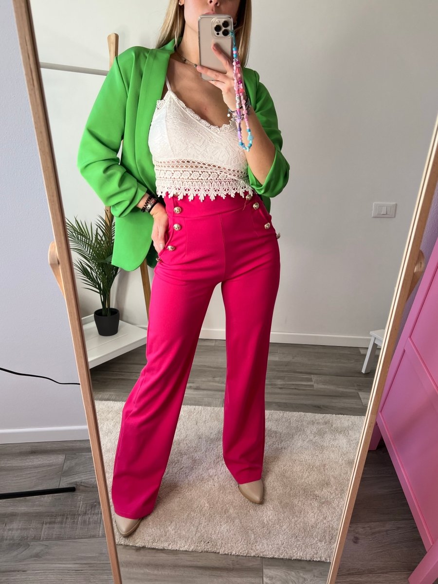 Jeans Pantaloni A Palazzo Con Bottoni ELISABETTA FRANCHI Jeans A