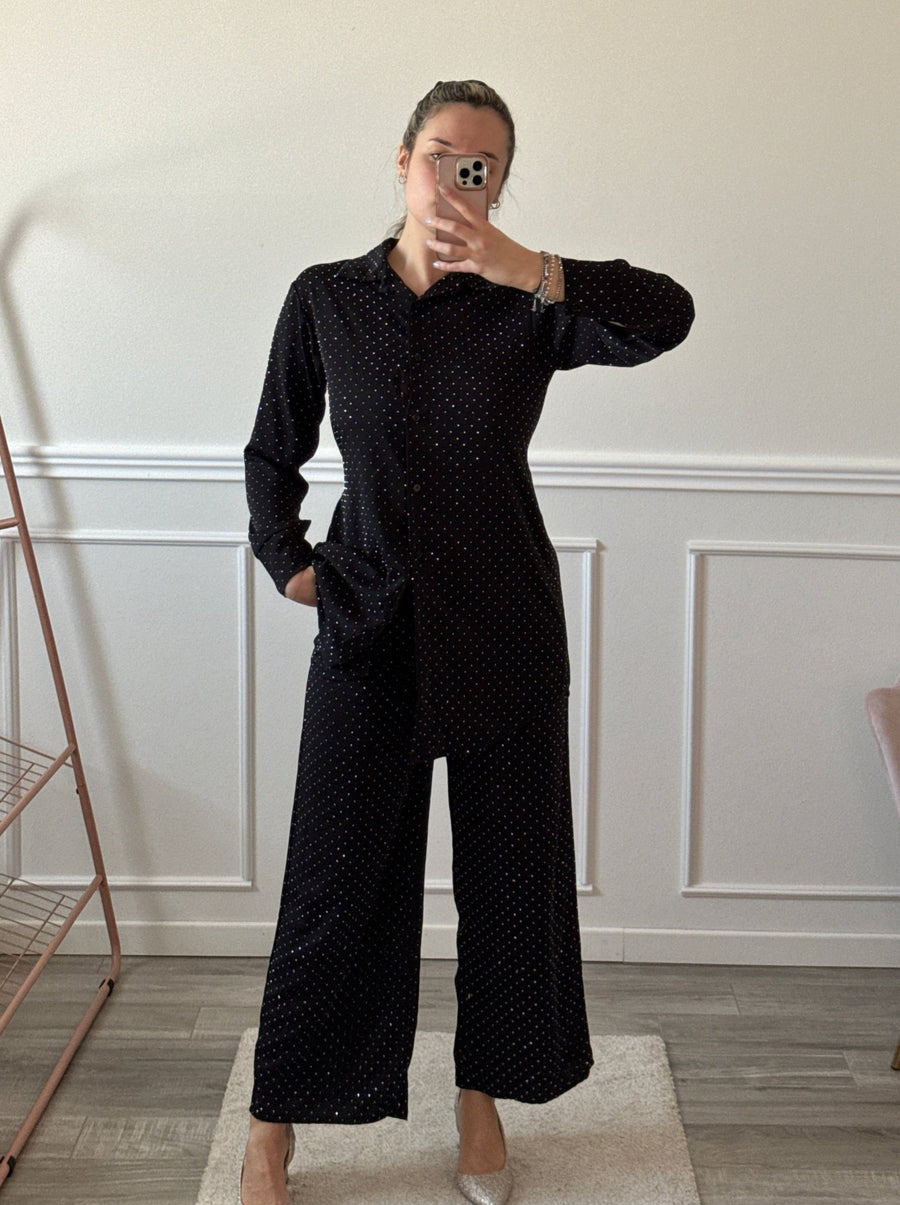 Pantaloni con strass gioiello GLAMWIDE