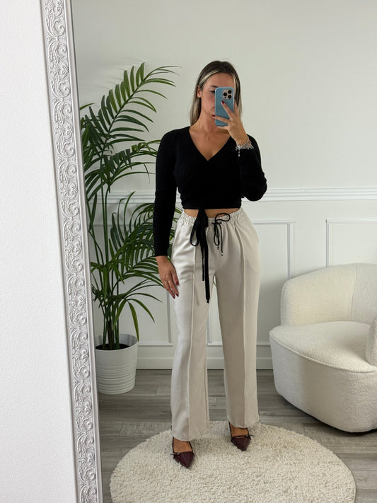Pantaloni a palazzo con vita elasticizzata - Follie by Alice 1536