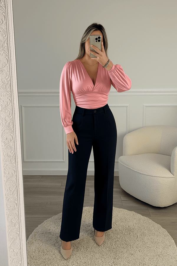 Pantaloni a sigaretta da completo con pinces - Follie by Alice