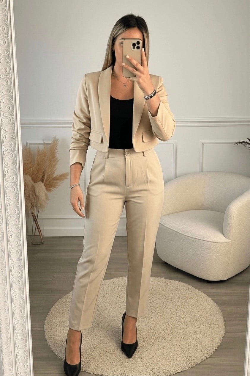 Pantaloni a sigaretta da completo con pinces - Follie by Alice