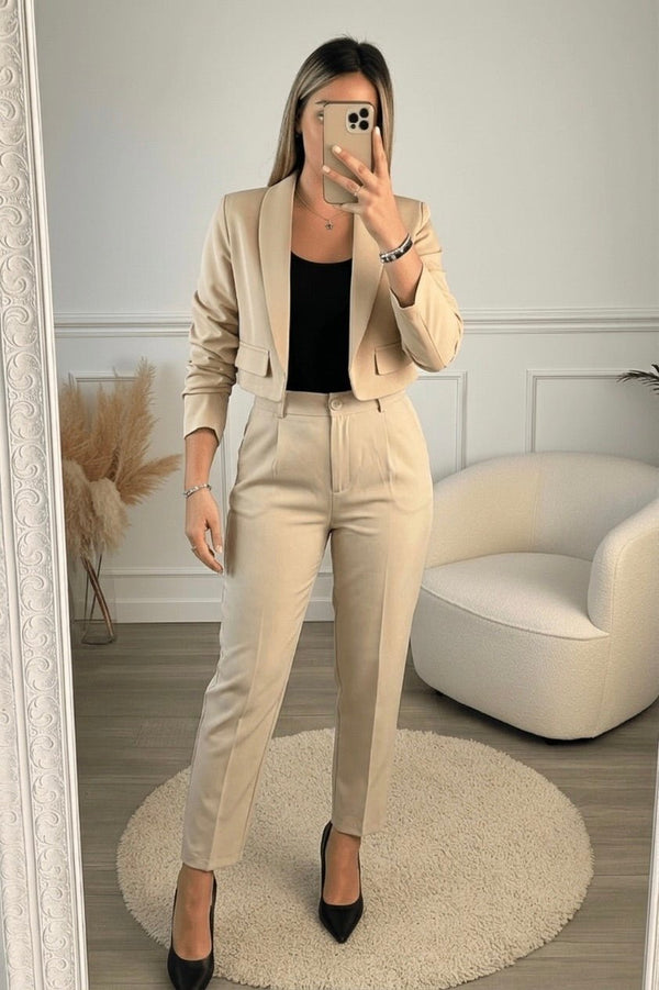 Pantaloni a sigaretta da completo con pinces - Follie by Alice