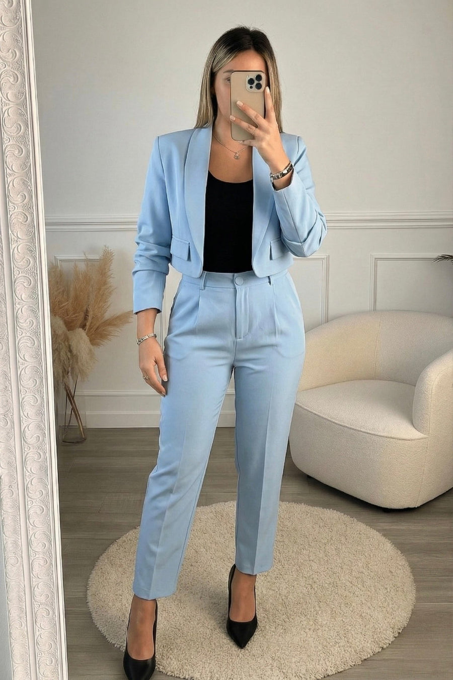 Pantaloni a sigaretta da completo con pinces – alternate