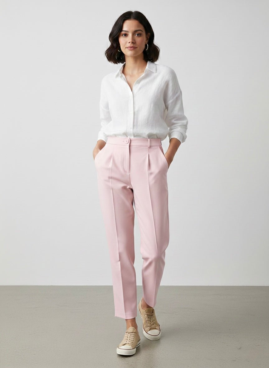 Pantaloni a sigaretta da completo con pinces - Follie by Alice Immagine secondaria del prodotto