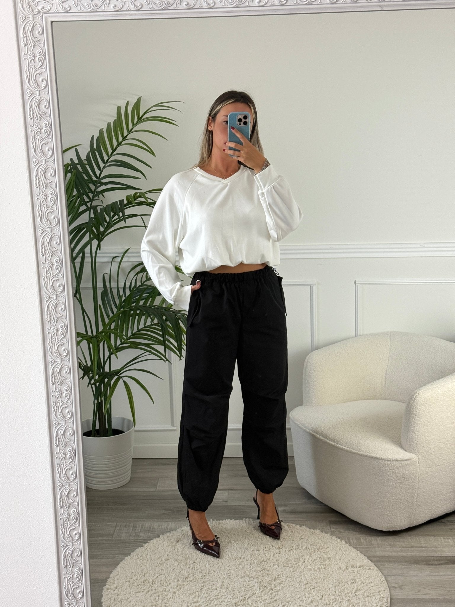 Pantaloni cargo oversize con coulisse in vita - Follie by Alice