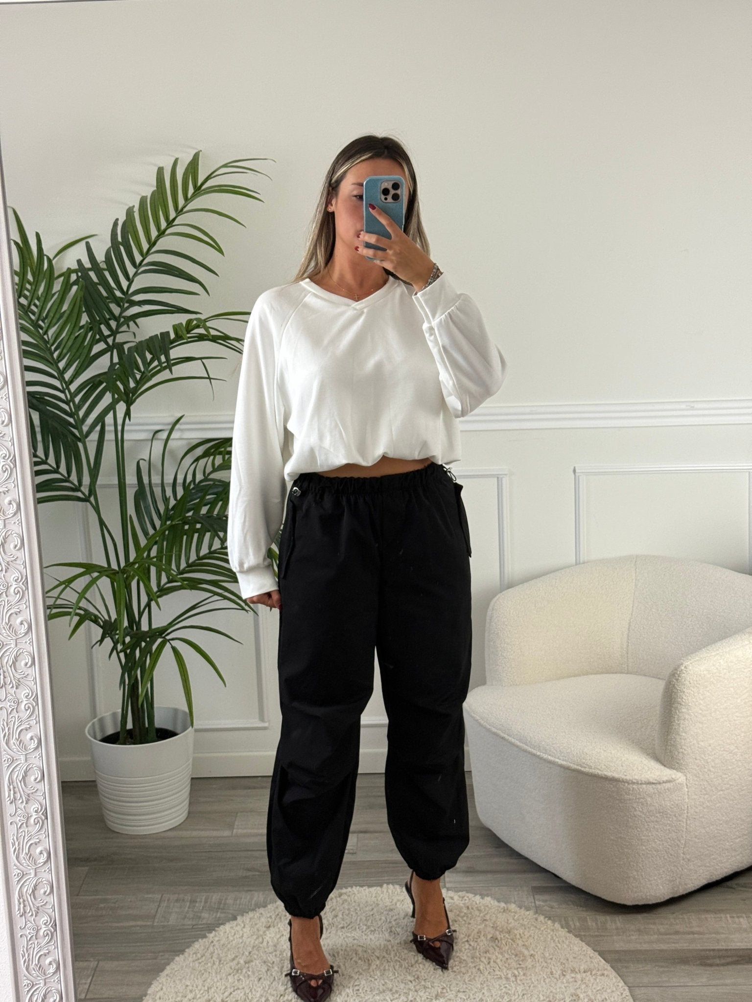 Pantaloni cargo oversize con coulisse in vita - Follie by Alice