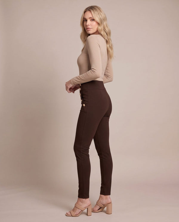 Pantaloni con bottoni gioiello AMBRA - Follie by Alice