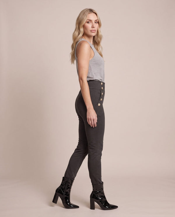 Pantaloni con bottoni gioiello AMBRA - Follie by Alice