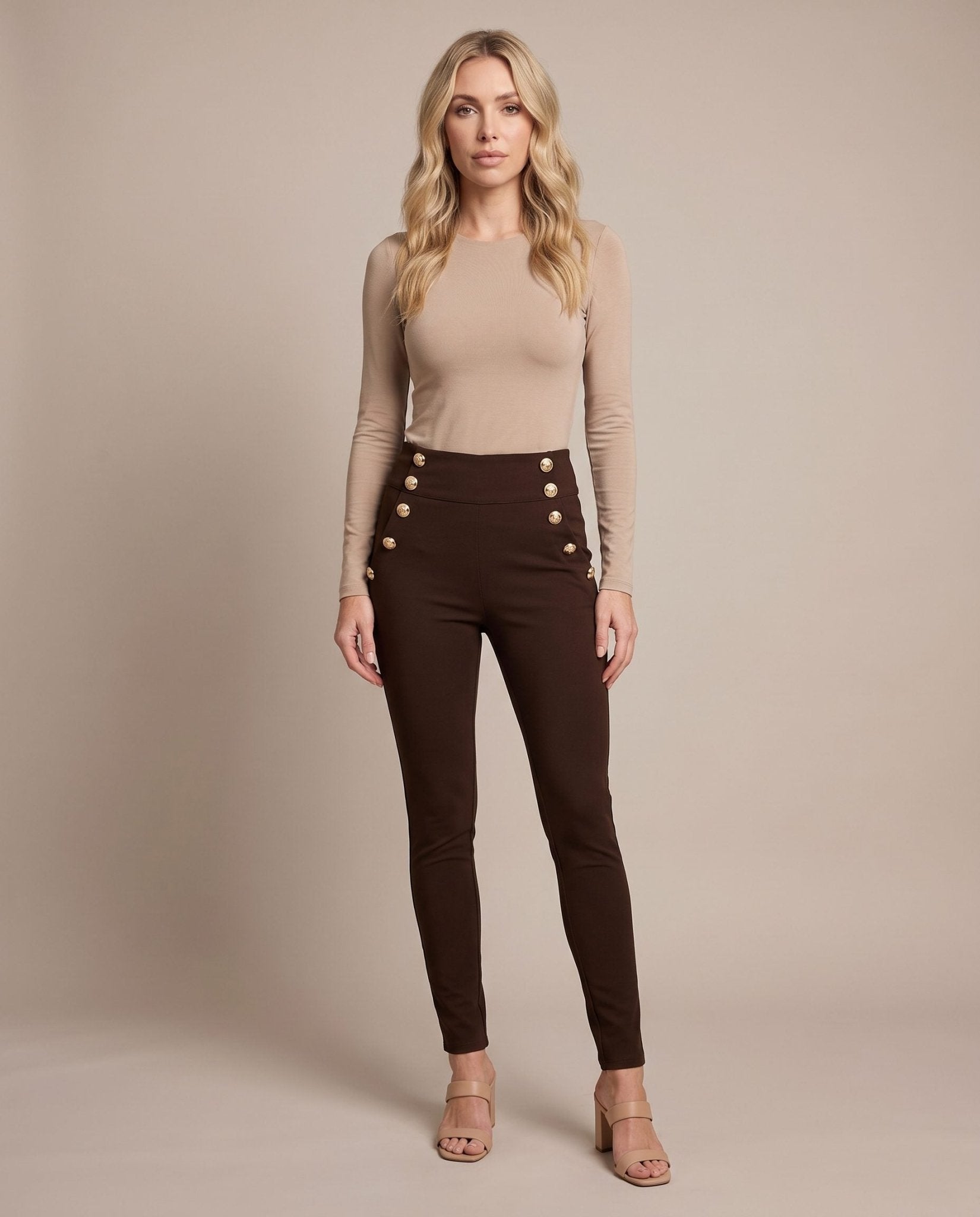 Pantaloni con bottoni gioiello AMBRA Immagine secondaria del prodotto
