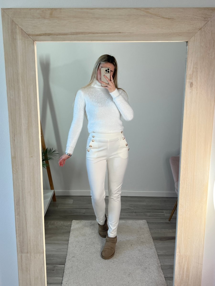 Pantaloni con bottoni gioiello - Follie by Alice