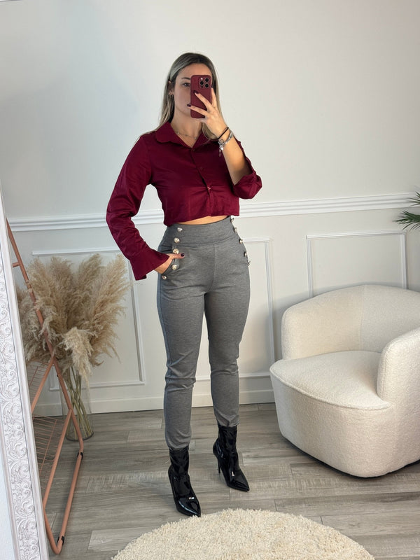 Pantaloni con bottoni gioiello - Follie by Alice