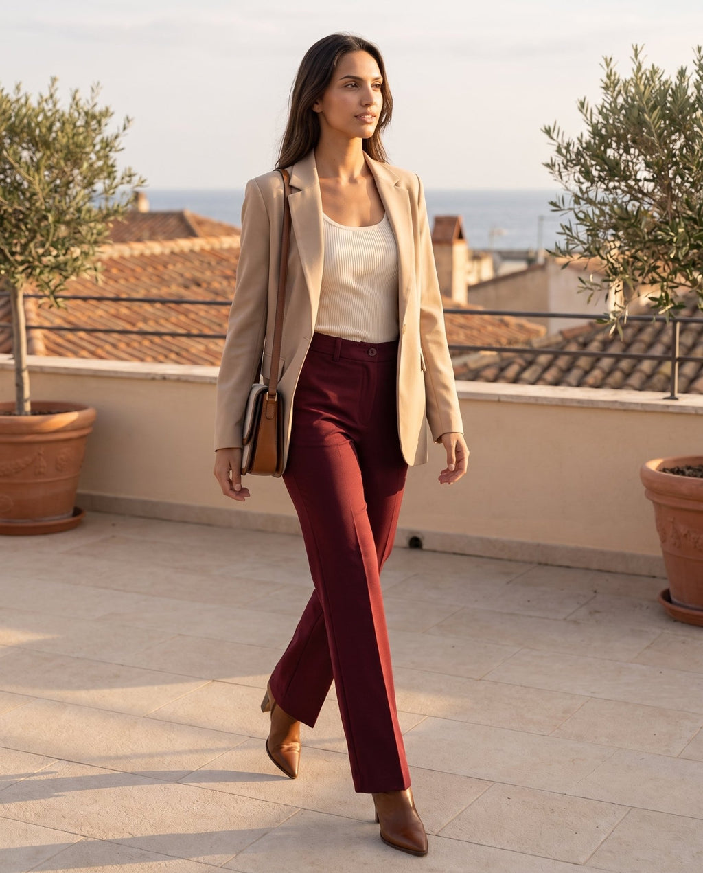 Pantaloni da completo a campana con pinces - Follie by Alice
