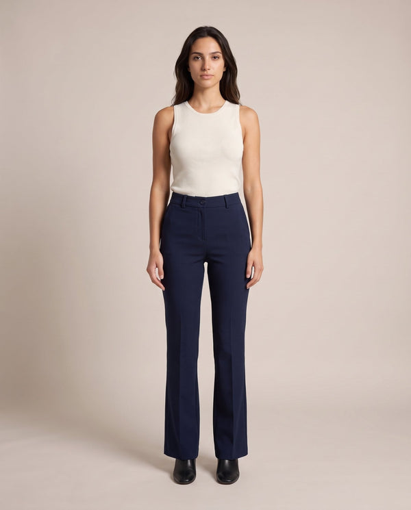 Pantaloni da completo a campana con pinces - Follie by Alice