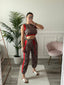 Pantaloni joggers leggeri animalier con banda rossa - Follie by Alice