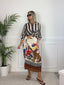 Pareo gonna lungo con leopardo e fiori multicolor ISLA - Follie by Alice