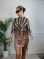Pareo gonna marrone con leopardi ISLA - Follie by Alice