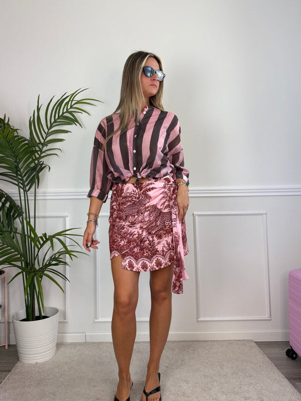 Pareo gonna rosa con stampa leopardi ISLA - Follie by Alice