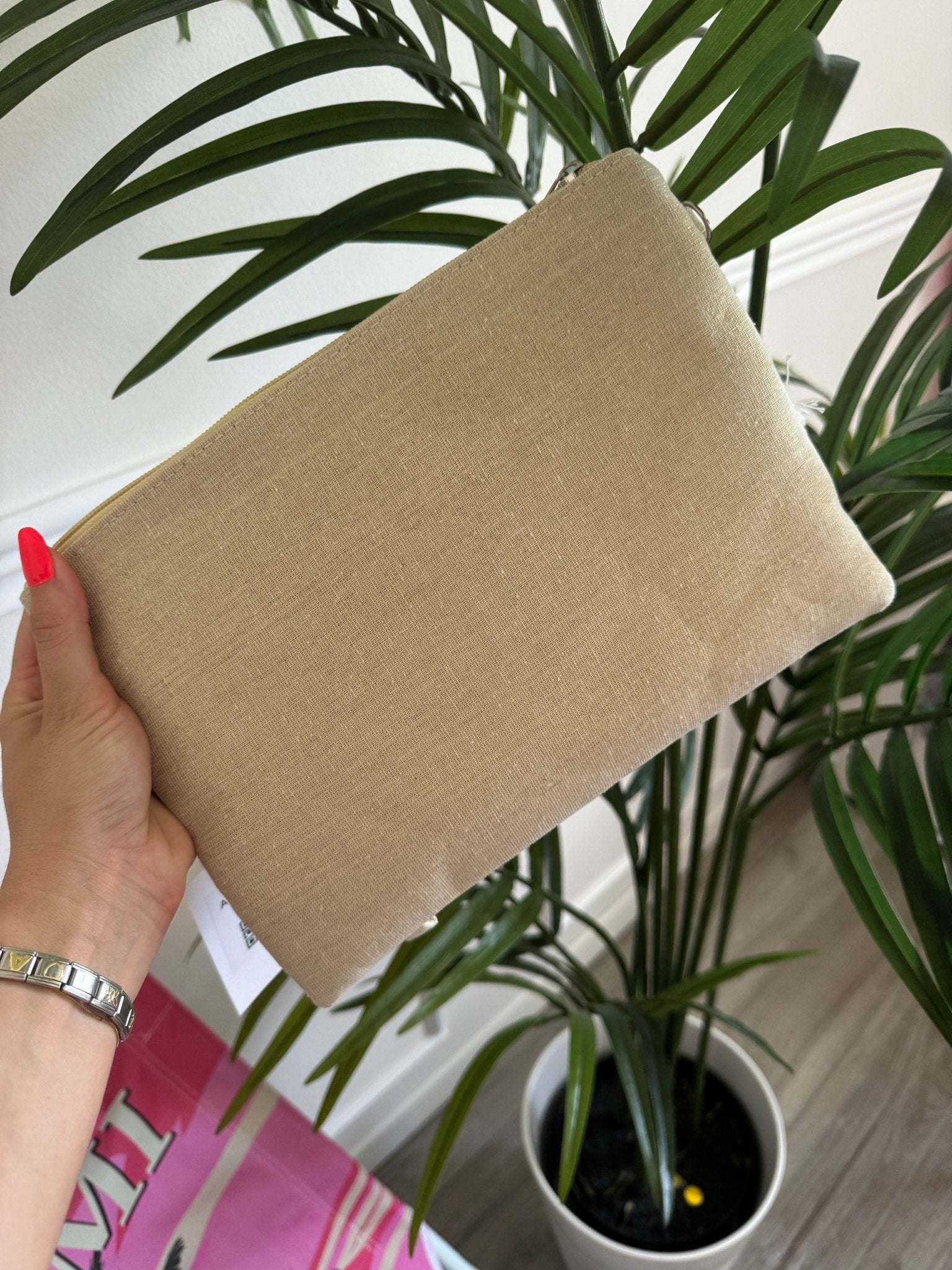Pochette mare in juta con conchiglie e pouf Immagine secondaria del prodotto