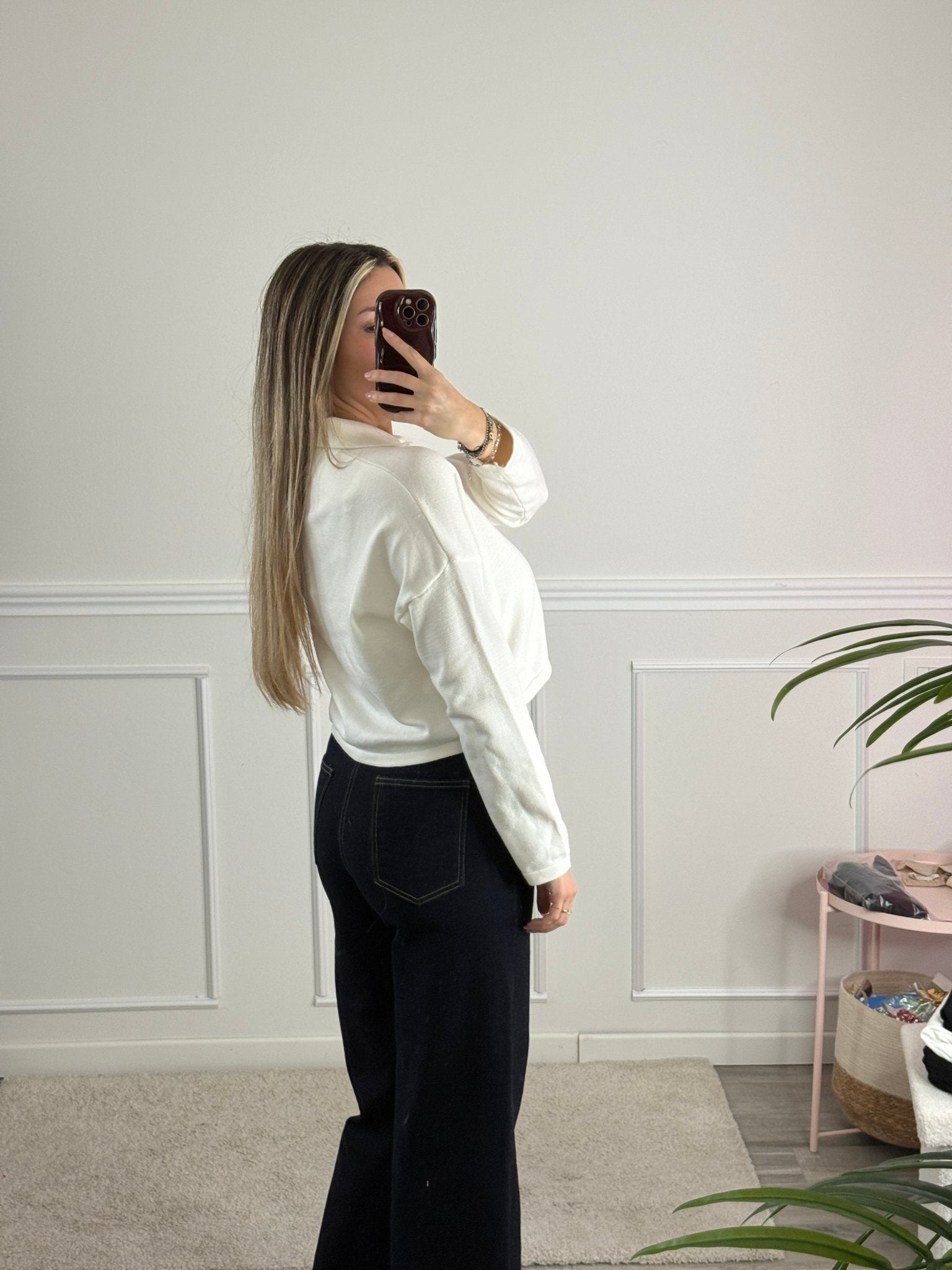 Polo morbida crop a maniche lunghe - Follie by Alice