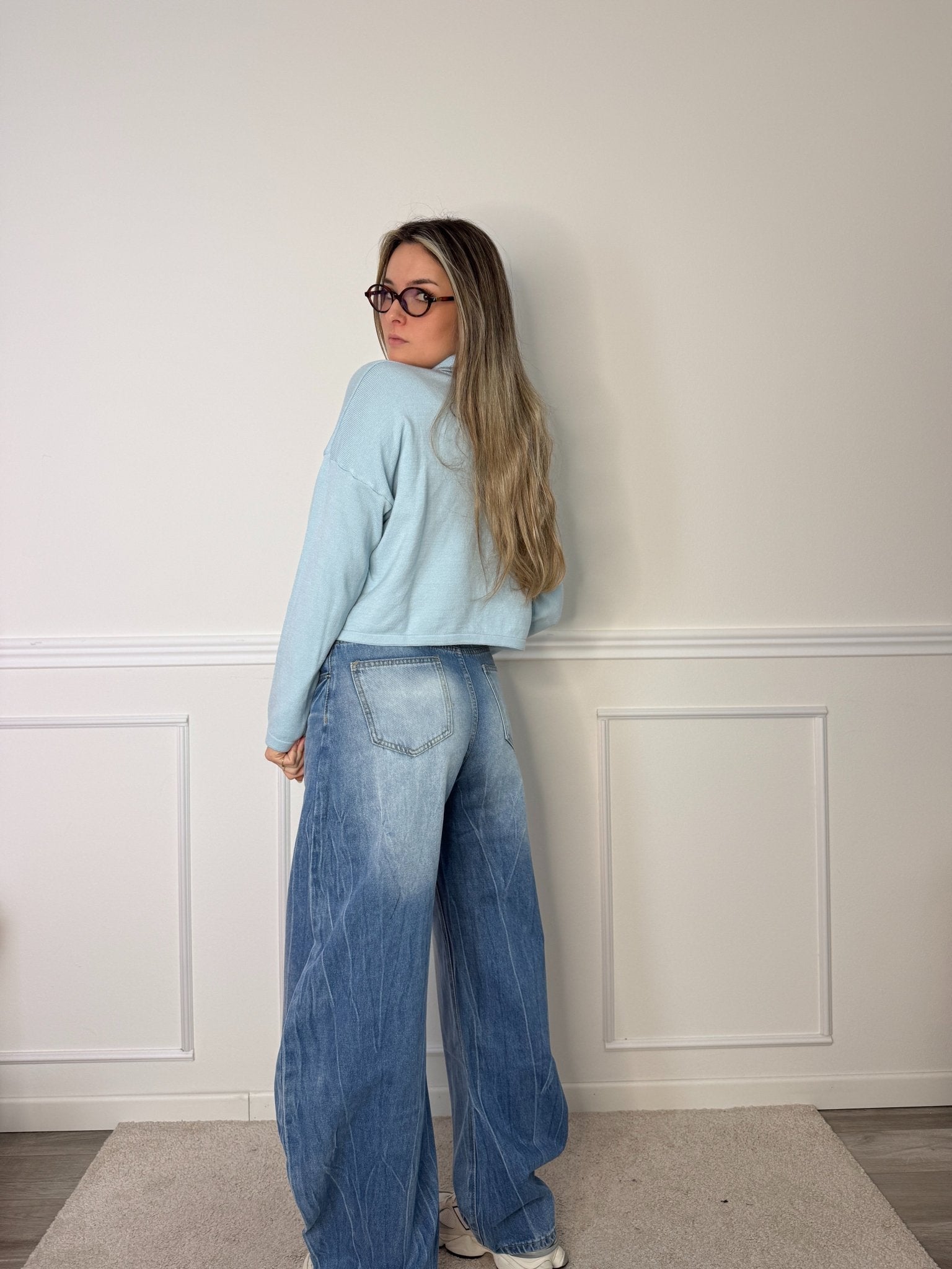 Polo morbida crop a maniche lunghe - Follie by Alice