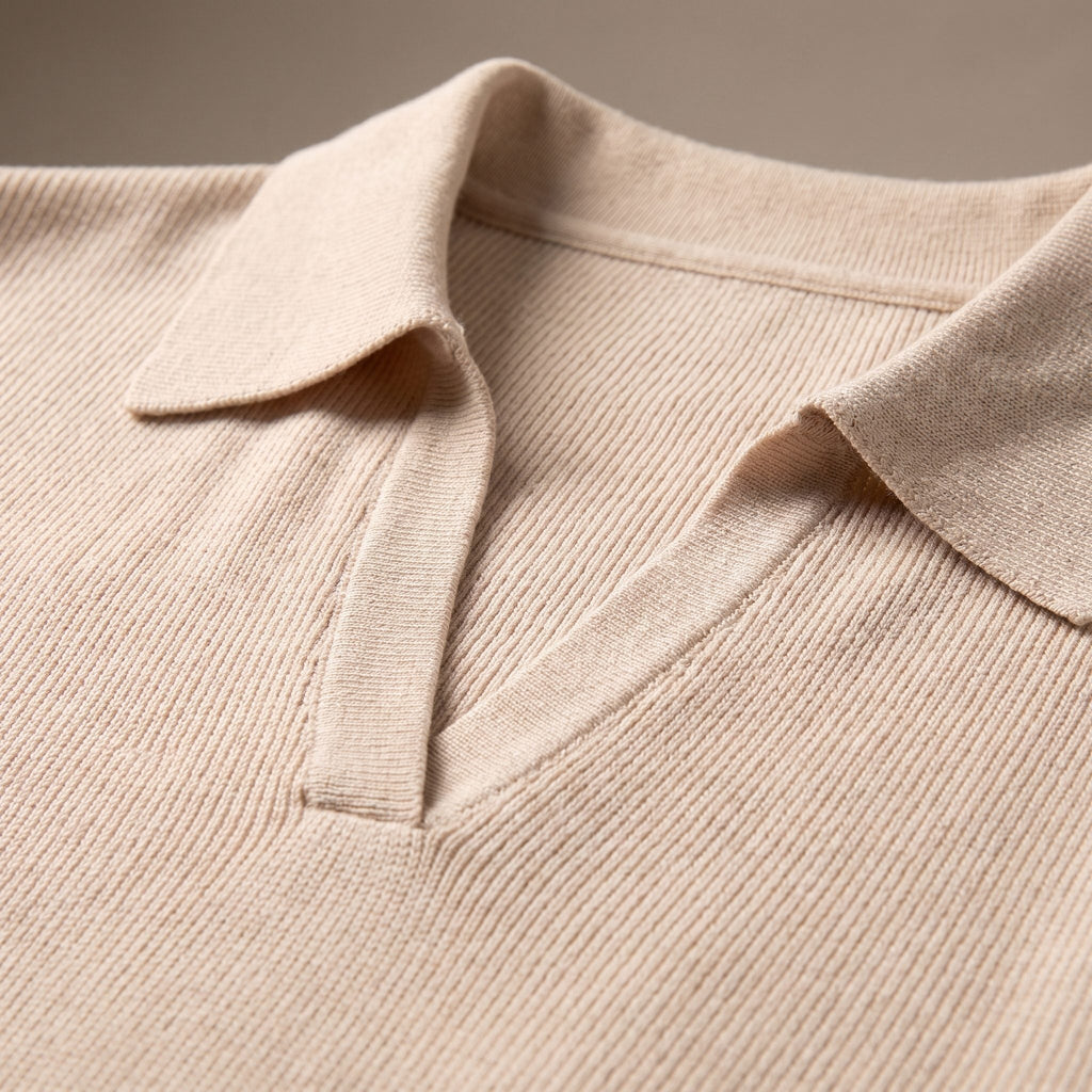 Polo smanicata in maglia a costine LOTO - Follie by Alice