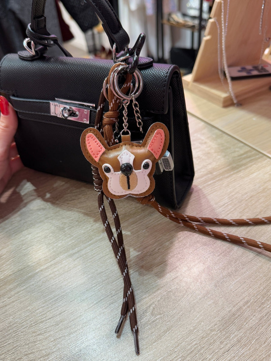 Portachiavi Charmix con bulldog marrone – alternate