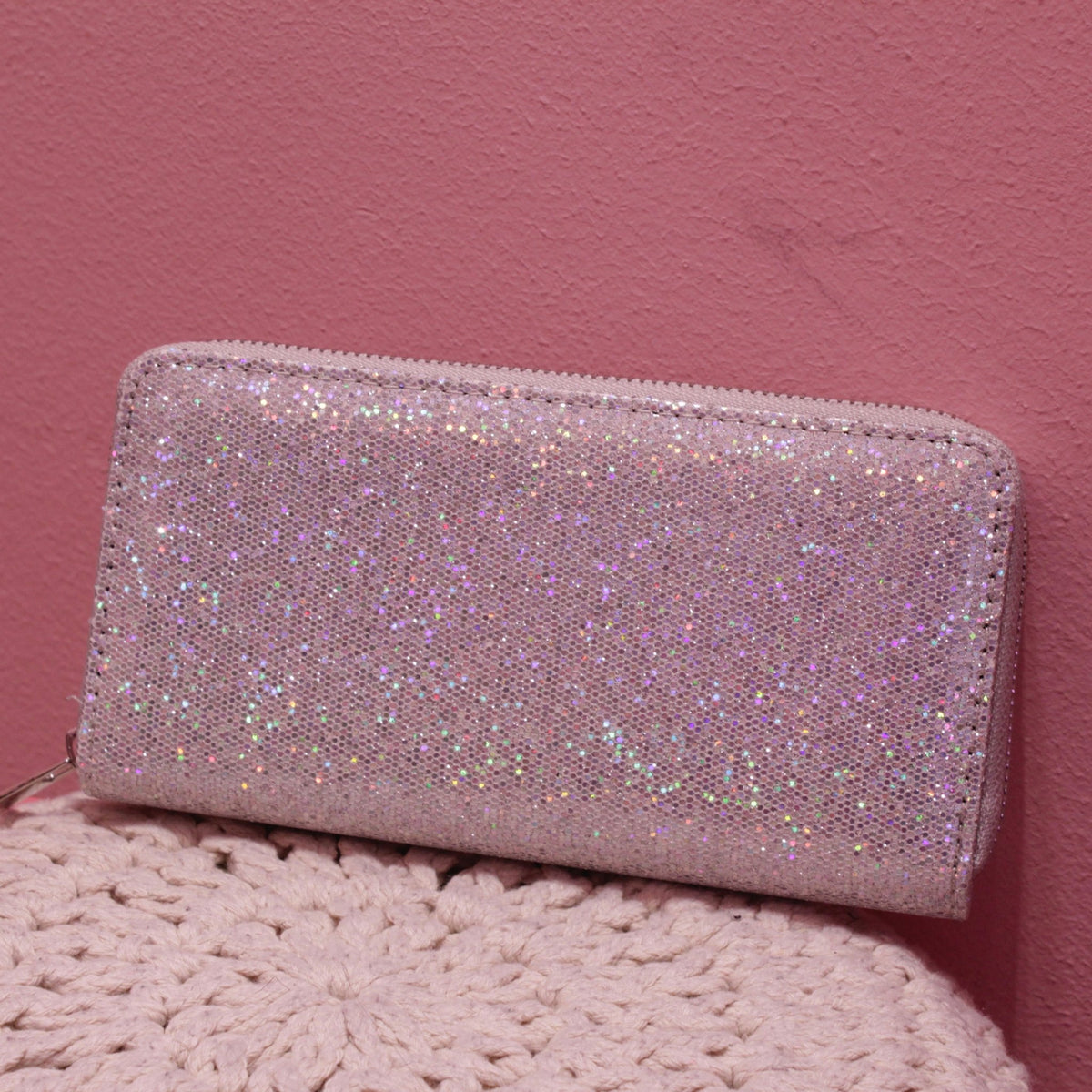 Portafoglio argento con paillettes - Follie by Alice