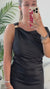 Vestito in raso VENERE - Nero
