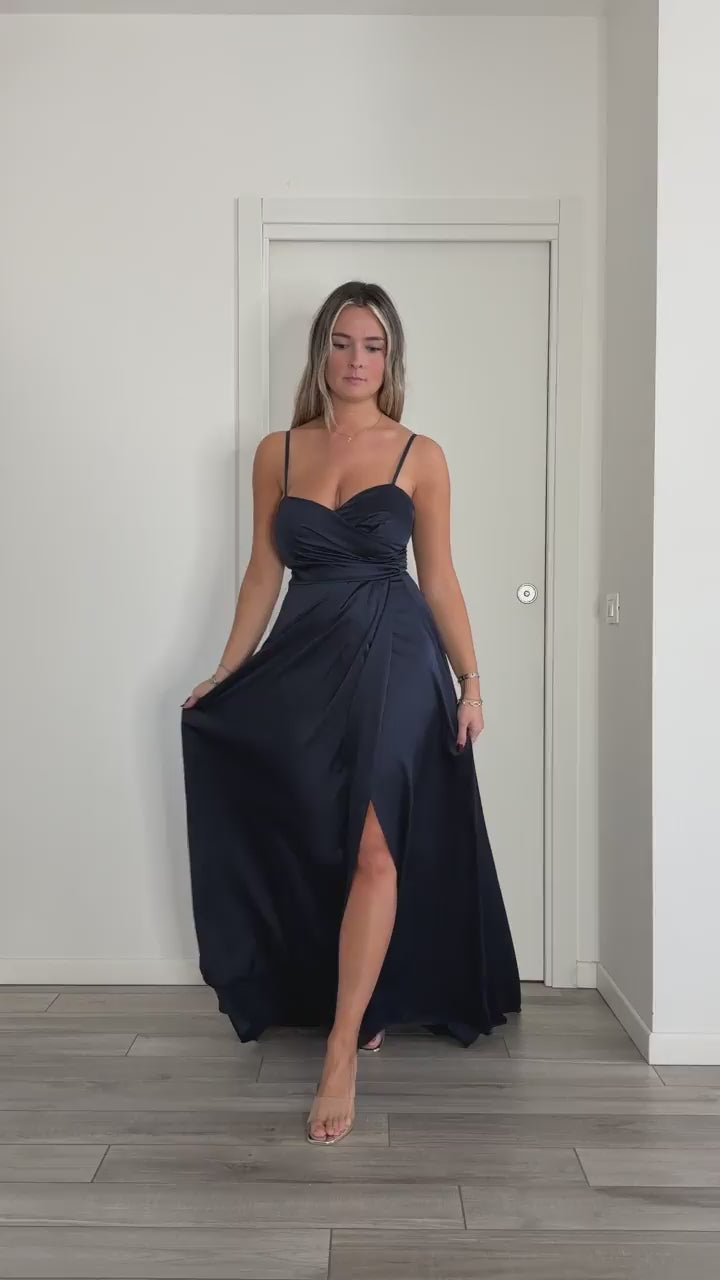 Vestito lungo con corpetto sweetheart LEONY
