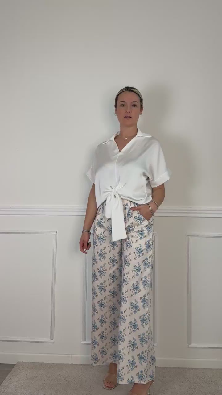 Camicia in raso con fiocco MIA