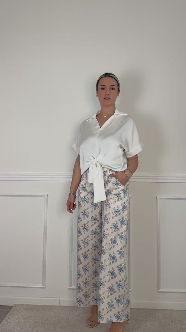 Camicia in raso con fiocco MIA