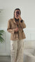 Cappotto scamosciato con frange