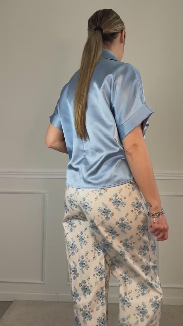 Camicia in raso con fiocco MIA - Follie by Alice