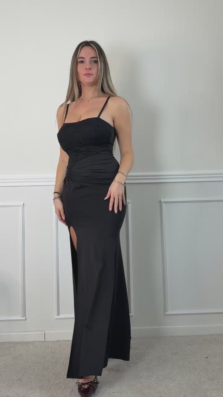 Vestito BLAIR lungo con corpetto bustier in pizzo