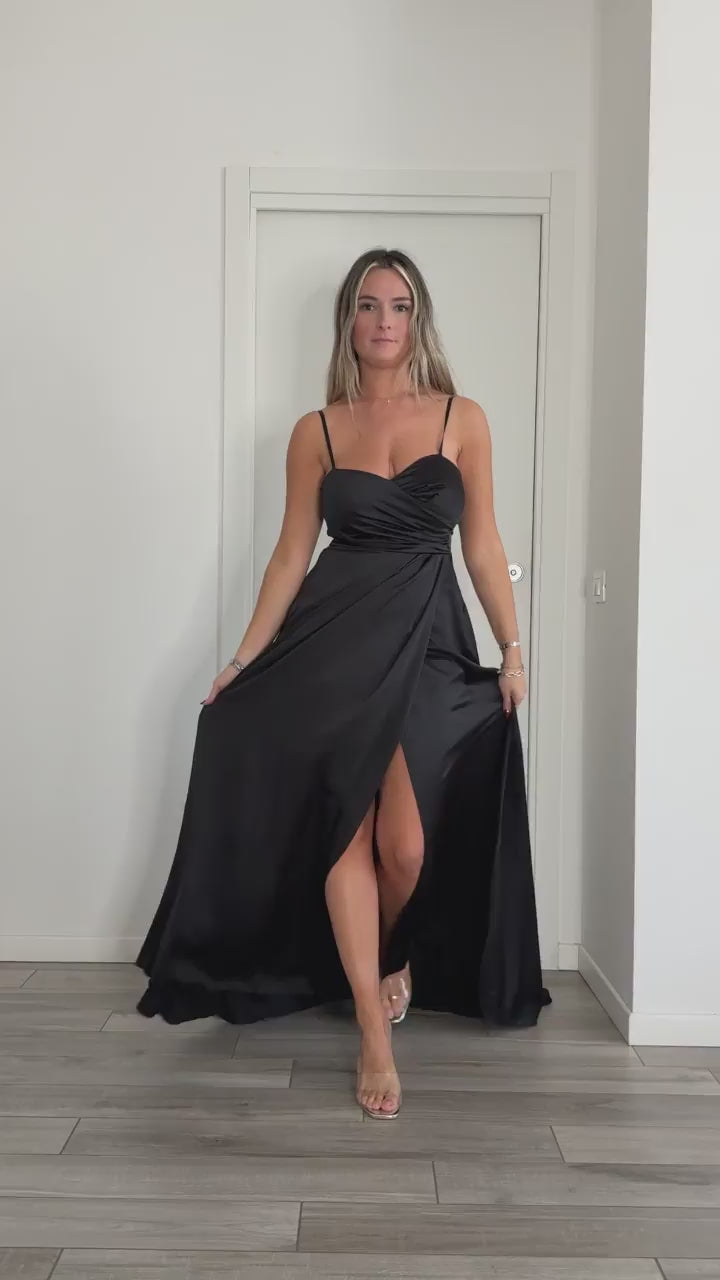 Vestito lungo con corpetto sweetheart LEONY - Follie by Alice
