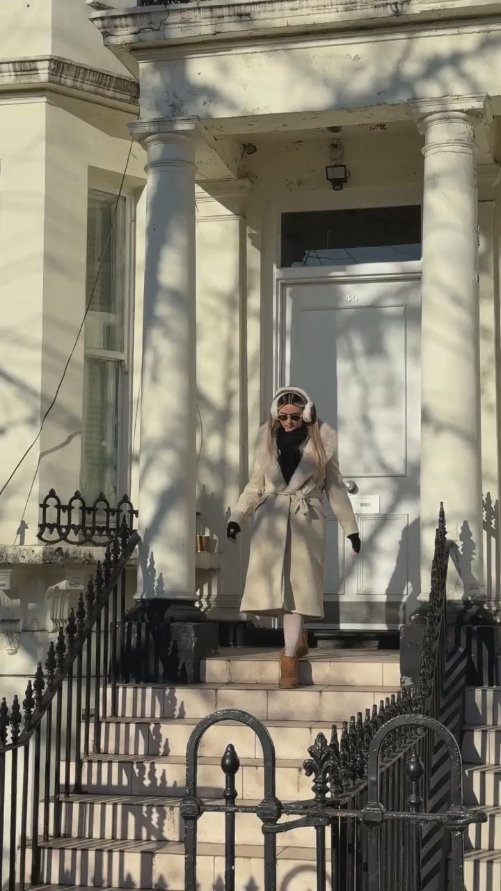Cappotto con collo pelliccia NOTTING HILL