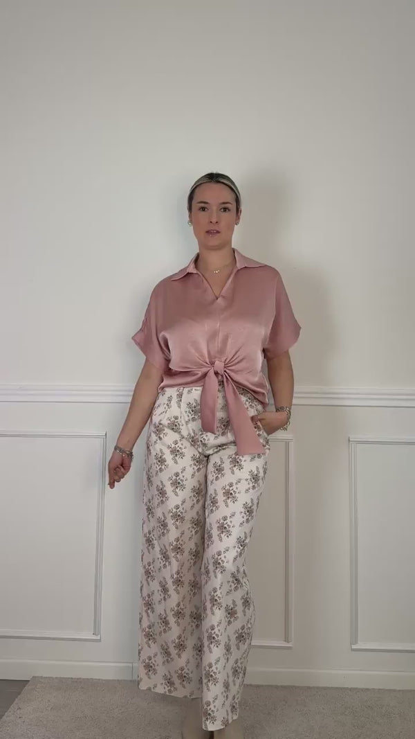Camicia in raso con fiocco MIA