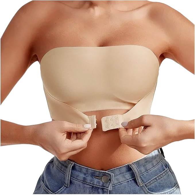 Reggiseno senza spalline con chiusura con ganci senza imbottitura - Follie by Alice