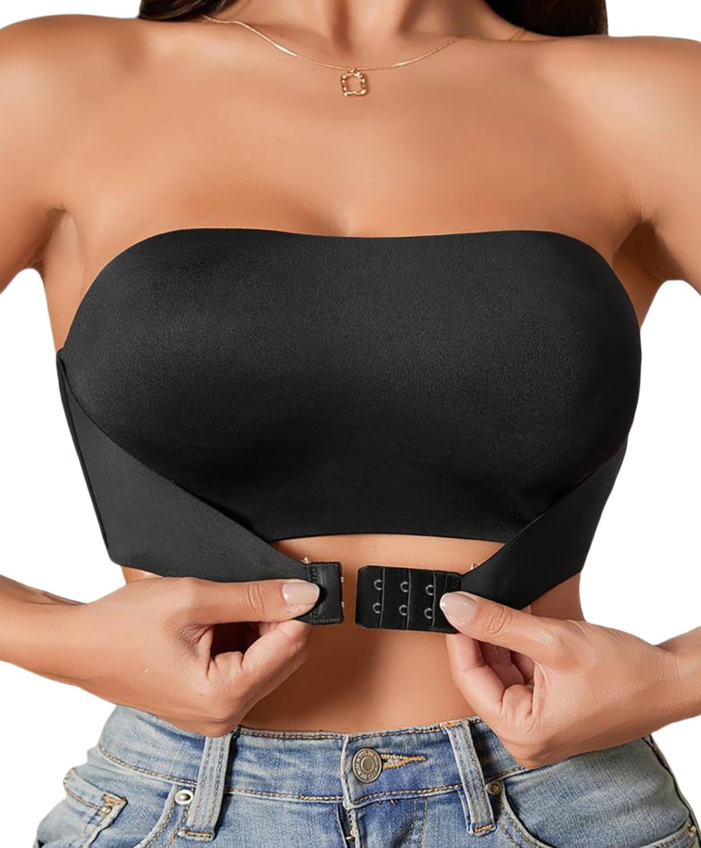 Reggiseno senza spalline con chiusura con ganci senza imbottitura - Follie by Alice