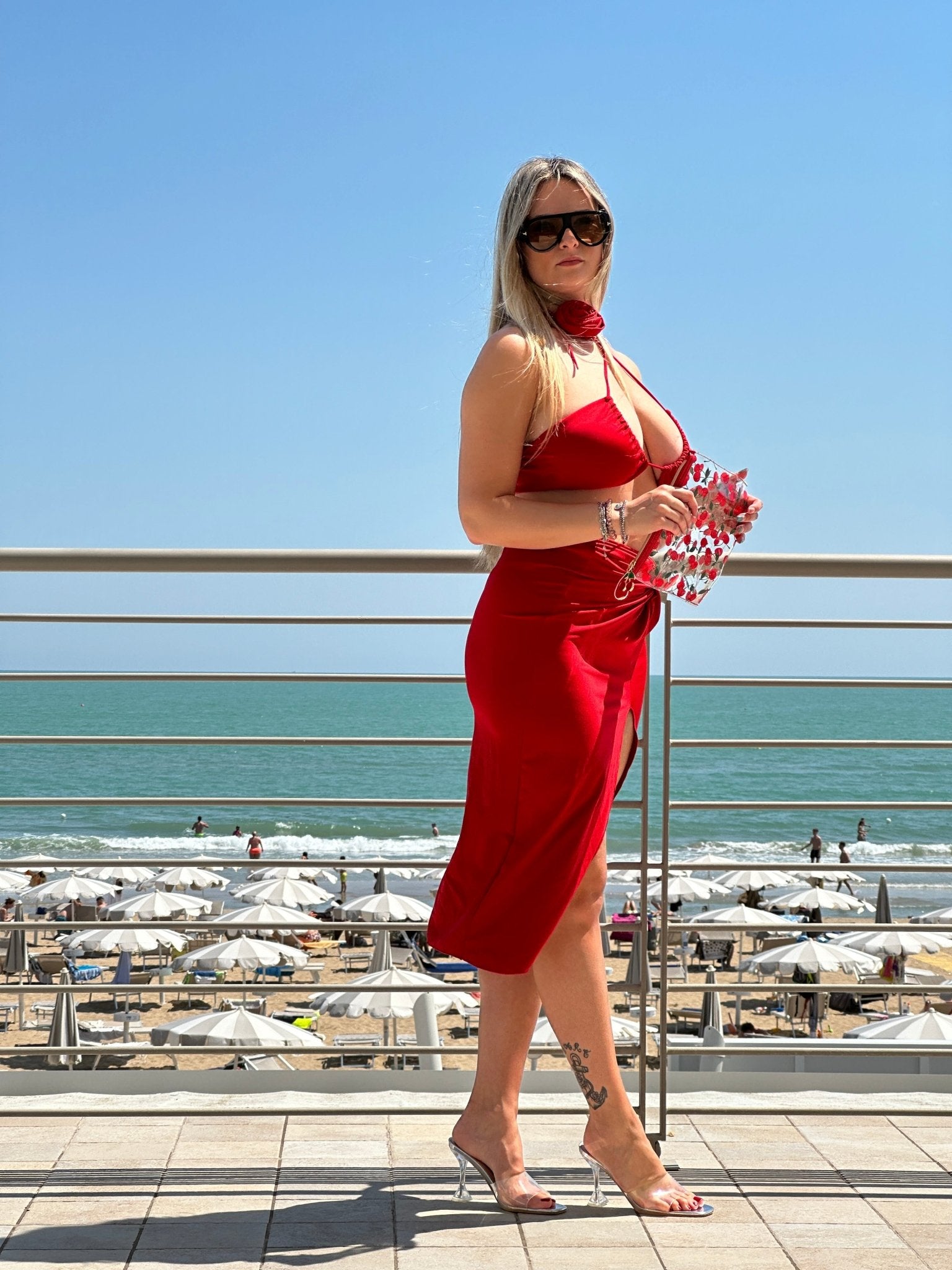 Set Bikini con gonna lunga satin coordinata - Follie by Alice