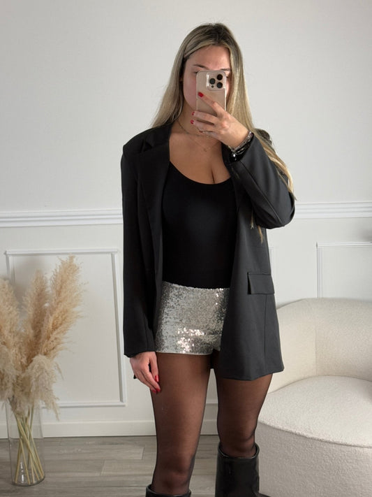 Shorts culotte con paillettes