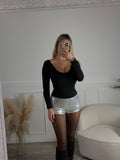 Shorts culotte con paillettes