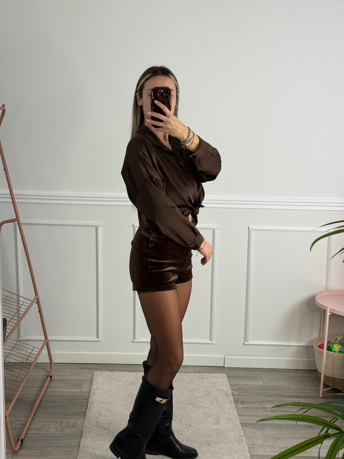 Shorts culotte in ciniglia - Follie by Alice