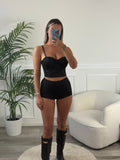 Shorts culotte in raso