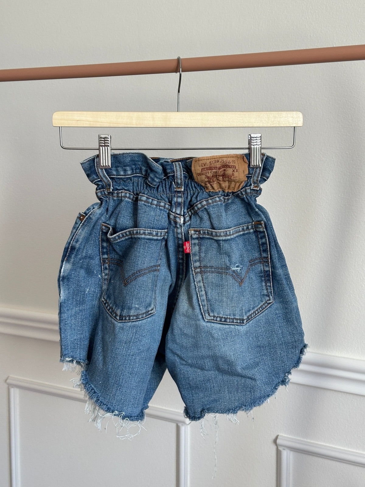 Shorts Levi's Vintage denim sfrangiati a caramella - Follie by Alice