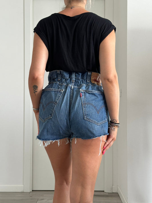 Shorts Levi's Vintage denim sfrangiati a caramella