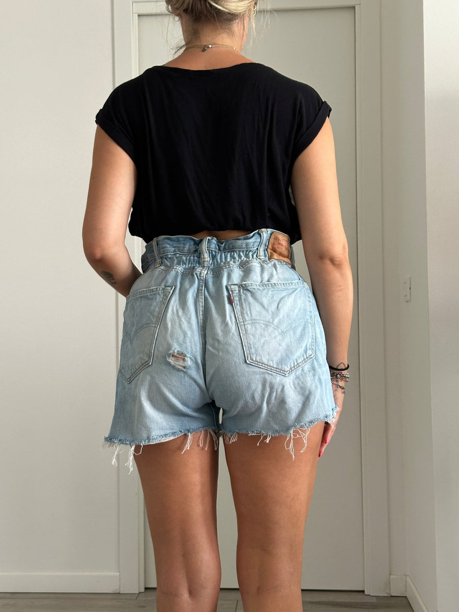 Shorts Levi's Vintage denim sfrangiati a caramella – alternate